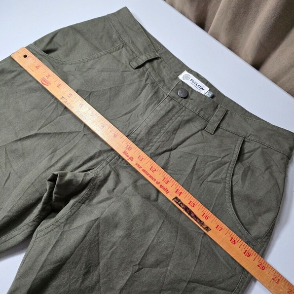 Flylow Mens Canvas Pants Size Large Green Chino Hiking Outdoor Adventurewear - Picture 10 of 14